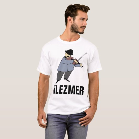 KLEZMER MUSIC, Joodse T-shirts, Violist T-shirt (Voorkant volledig)