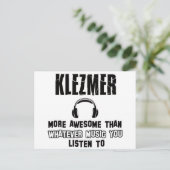 klezmer ontwerp briefkaart (Staand voorkant)