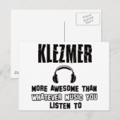 klezmer ontwerp briefkaart (Voorkant / Achterkant)