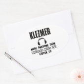 klezmer ontwerp ovale sticker (Envelop)