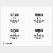 klezmer ontwerp ovale sticker (Vel)