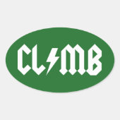 Klib Rock'n Roll Ovale Sticker (Voorkant)