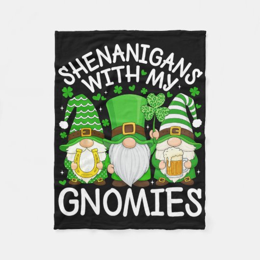 Klieren met mijn Gnomies St. Patrick's Dag Kaboute Fleece Deken (Voorkant)