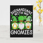 Klieren met mijn Gnomies St. Patrick's Dag Kaboute Kaart (Gele Bloem)