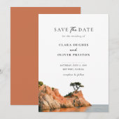Klif Cypress Zonsondergang Big Sur Kust Bruiloft Save The Date (Voorkant / Achterkant)