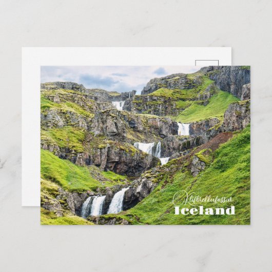 Klifbrekkufossar, IJsland Briefkaart (Voorkant / Achterkant)