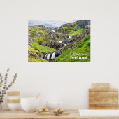 Klifbrekkufossar, IJsland Poster (Keuken)