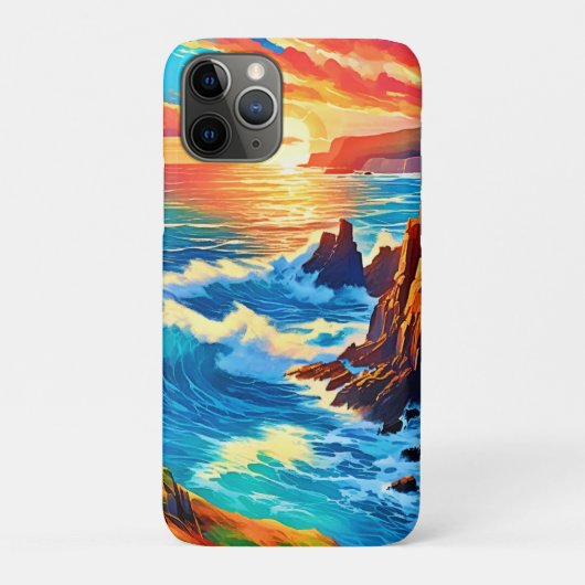 Kliffen bij zonsondergang: het gouden uur van de o Case-Mate iPhone case (Achterkant)