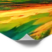 Kliffen bij zonsondergang: het gouden uur van de o poster (Hoek)