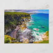 Kliffen en turquoise Zee Noord-Ierland Briefkaart (Voorkant)