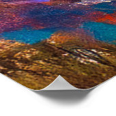 Kliffen in het Fiery Sunset Impressionist Landscha Poster (Hoek)