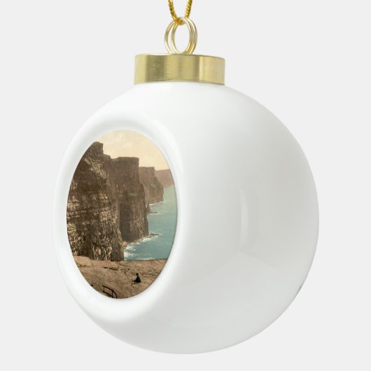 Kliffen in Moher, County Clare, Ierland Keramische Bal Ornament (Rechts)