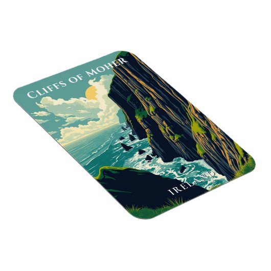 Kliffen van de kust van Moher Ireland Magneet (Rechterzijde)