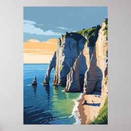 Kliffen van Étretat Art Poster