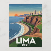 Kliffen van Lima Peru Reizen Briefkaart (Voorkant)