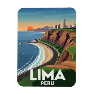 Kliffen van Lima Peru Reizen Magneet