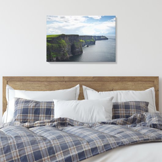 Kliffen van Moeder in Ierland canvas print (Insitu (Slaapkamer))