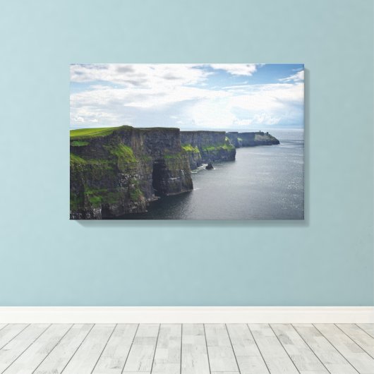 Kliffen van Moeder in Ierland canvas print (Insitu (Houten vloer))