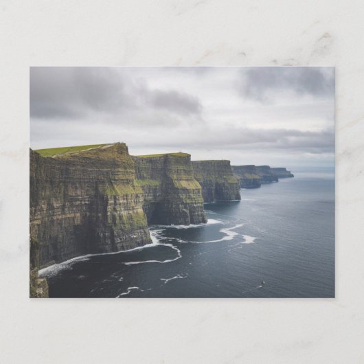 Kliffen van Moher, Ierland, bewolkt Briefkaart (Voorkant)