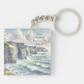 Kliffen van Moher, Ierland & Quote Sleutelhanger (Achterkant)