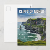 Kliffen van Moher Ireland Reizen Briefkaart (Voorkant / Achterkant)