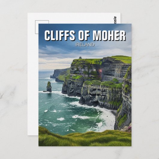 Kliffen van Moher Ireland Reizen Briefkaart (Voorkant / Achterkant)
