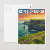 Kliffen van Moher Ireland Reizen Briefkaart (Voorkant / Achterkant)