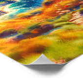 Kliffen van Moher Ireland Waterverf Poster (Hoek)