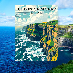 Kliffen van Moher Ireland Wild Atlantic Way Briefkaart