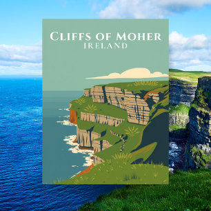 Kliffen van Moher Schilderachtig Ierland Reizen Briefkaart