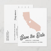 KLIFORNIË-staatbestemming bruiloft - ALLE KLEUR! Aankondigingskaart (Voorkant / Achterkant)