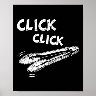 Klik A Klik Tang Bbq Barbecue Barbecuen Ophangen Poster
