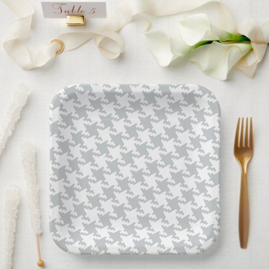 Klik aanpassen het Grijs in Uw Pluk van de Kleur v Papieren Bordje (Huwelijk)