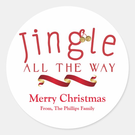 KLIK ALLEMANIER kerst sticker met bel (Voorkant)