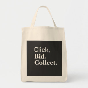 Klik, Bied, Verzamel. Boek #ClickBidCollect Tote Bag