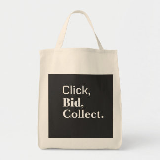 Klik, Bied, Verzamel. Boek #ClickBidCollect Tote Bag