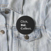 Klik, Bied, Verzamel. Boek Knop Ronde Button 7,6 Cm (In situ)