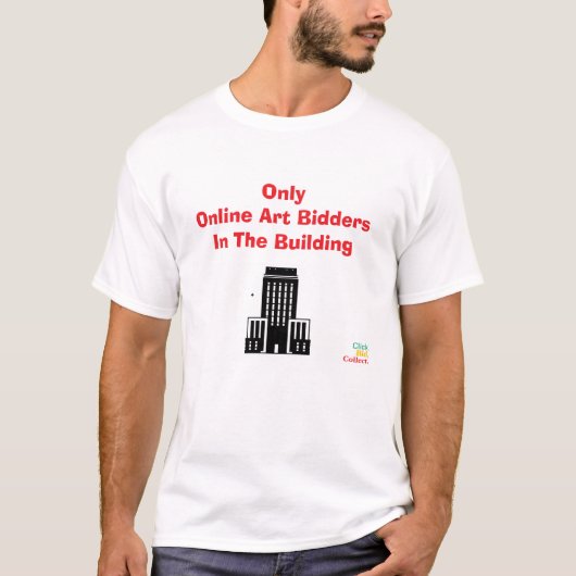Klik, Bied, Verzamel. Boek T-shirt (Voorkant)
