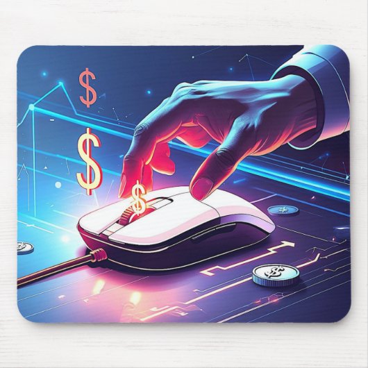 "Klik. Delen. Verdien. – Maak van links geld!" Muismat (Voorkant)