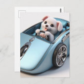 Klik en vroom: Puppy Driver Edition Briefkaart (Voorkant / Achterkant)