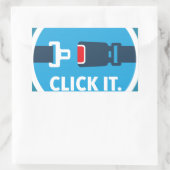 Klik erop. Periode. Teken van de veiligheidsgordel Rechthoekige Sticker (Tas)