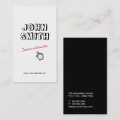 Klik! Het Visitekaartje Tekstdansing omlijnen (Voorkant / Achterkant)