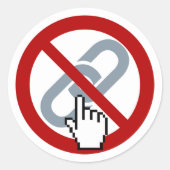 Klik niet op Links Sticker (Voorkant)