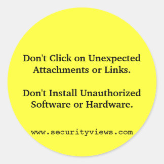 Klik niet! ronde sticker