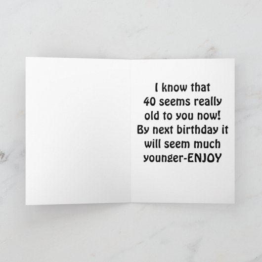 KLIK NIET VERDER - 40ste BRITHDAY Kaart (Binnen)