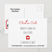 Klik of roep Echte de Marketing van het Briefkaart (Voorkant / Achterkant)