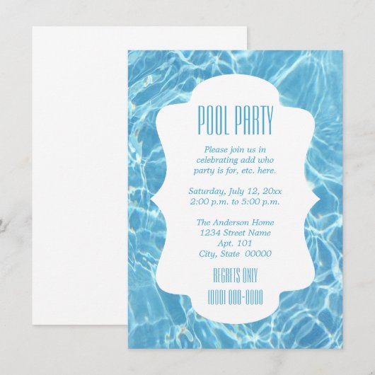 Klik op Aanpassen om de grootte te wijzigen - Pool Kaart (Voorkant / Achterkant)