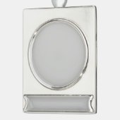 Klik op Aanpassen om het te wijzigen in uw eigen Verzilverd Banner Ornament (Links)