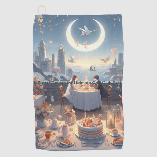 Klik op Aanpassen om naar uw eigen te veranderen Golfhanddoek (Voorkant)