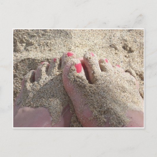KLIK OP DE ZAND VAN MIJN FEET BRIEFKAART (Voorkant)